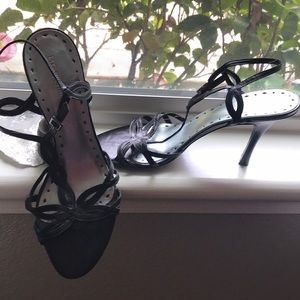 BCBGirls Black Strap Heels